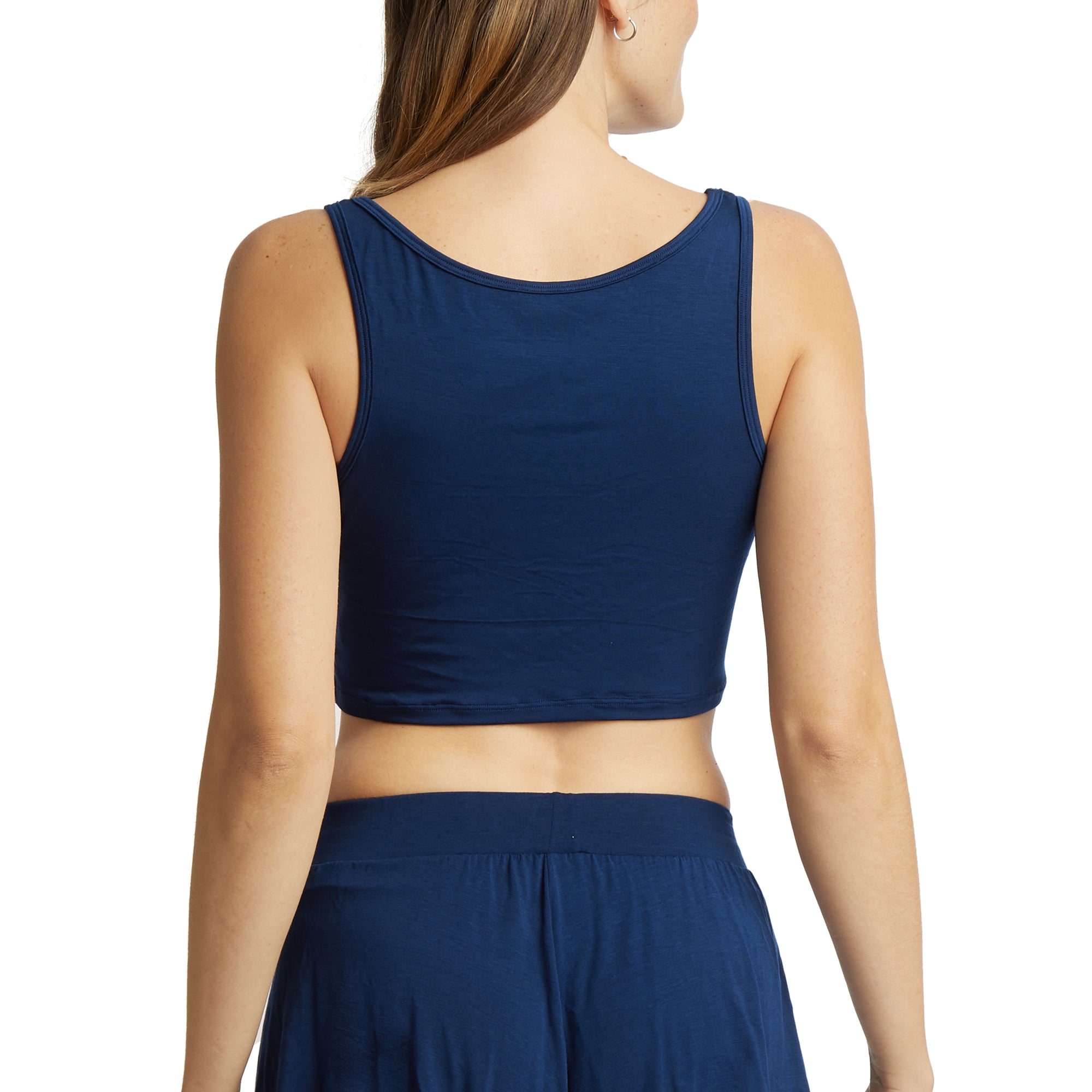 Unwind Modal Cropped Tank | Hummingbird Blue