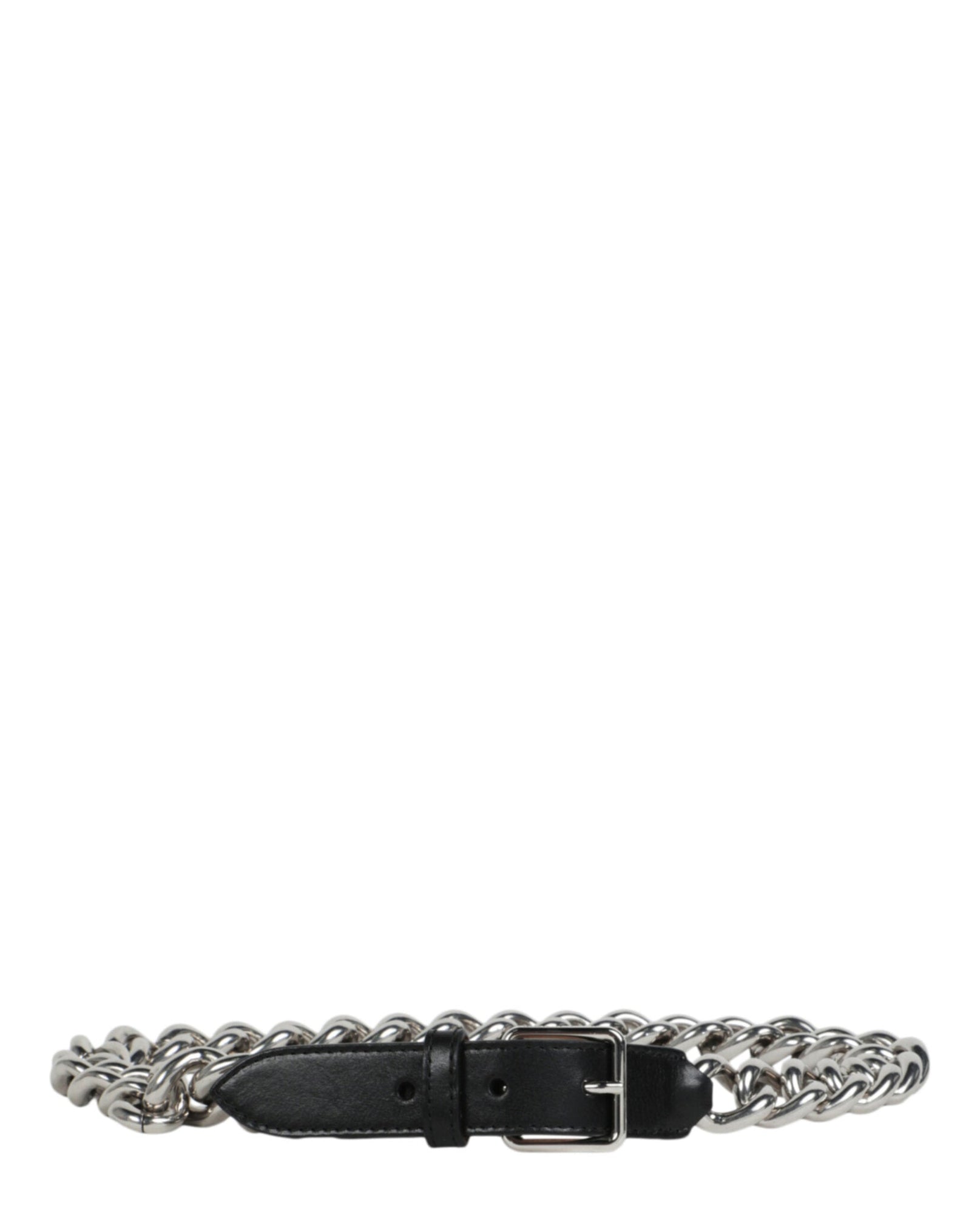 Alexander McQueen | Chain-Trimmed Leather Belt