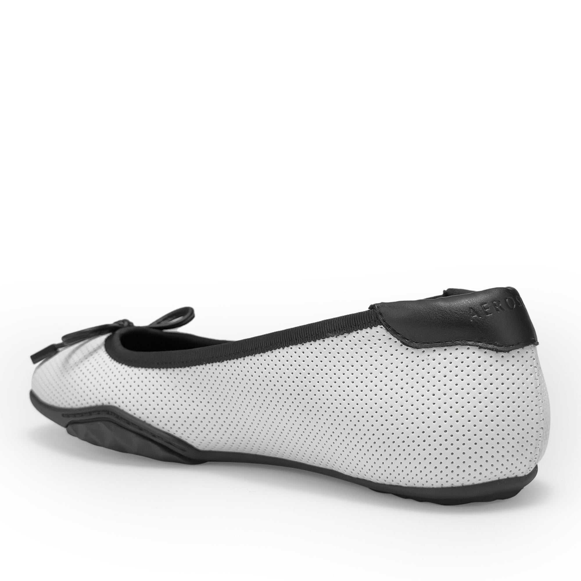 Onyx | White/Black Perforated Faux Leather