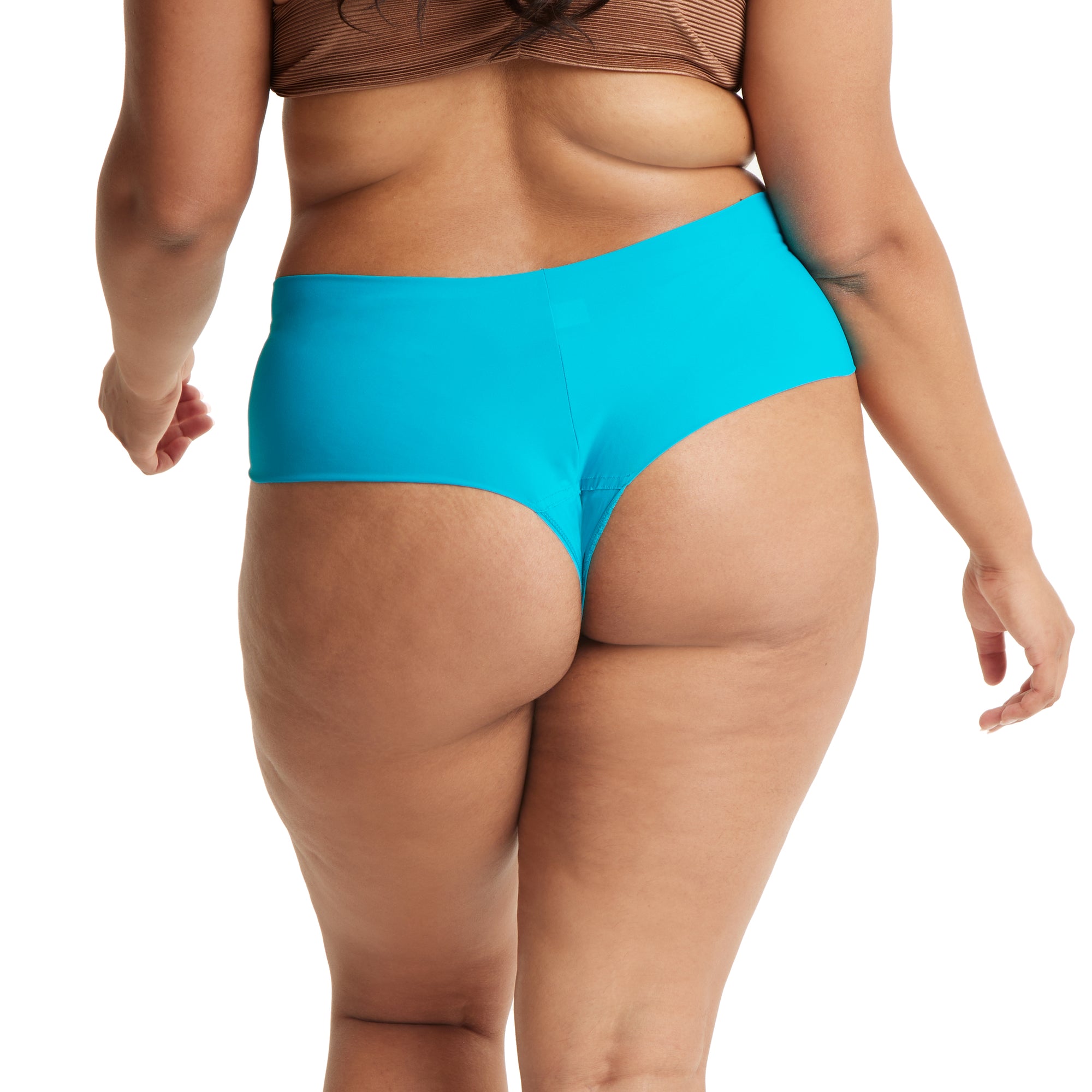 Plus Size Breathesft Hi-Rise Thong | Pacific Blue