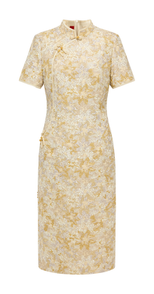 National Style Qipao Dress | Beige