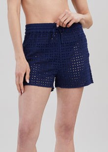 Women | Charlie Leaf Eyelet Short | French Navy