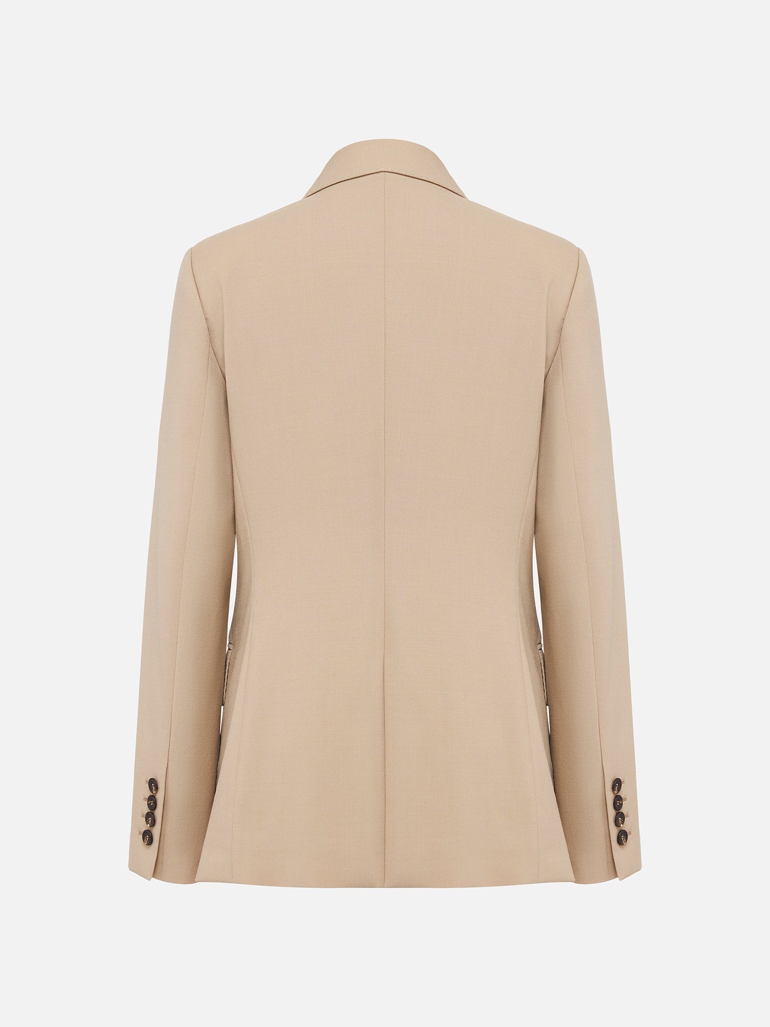 Wool Blended Waist Coat | Camel