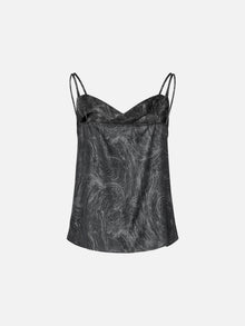 Stretch Silk Sophisticated V-Neck Camisole | Black