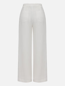 Heavyweight Linen Wide-Leg Pants | White