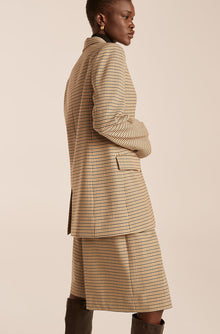 Three Button Blazer | Military Green Combo