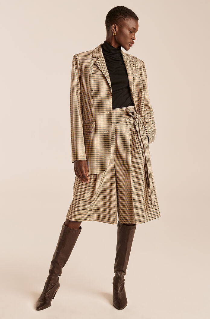 Three Button Blazer | Military Green Combo