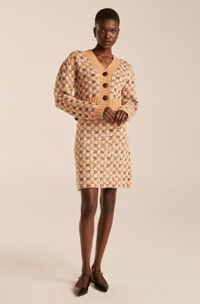 Mini Skirt | Honey Checkerboard