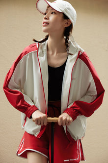 Color Block Sports Jacket | Beige