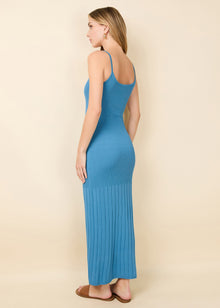 Noel Dress French Blue - Solid & Striped