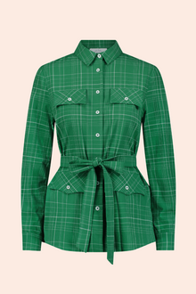 Stretch Seersucker Button Down Shirt | Green