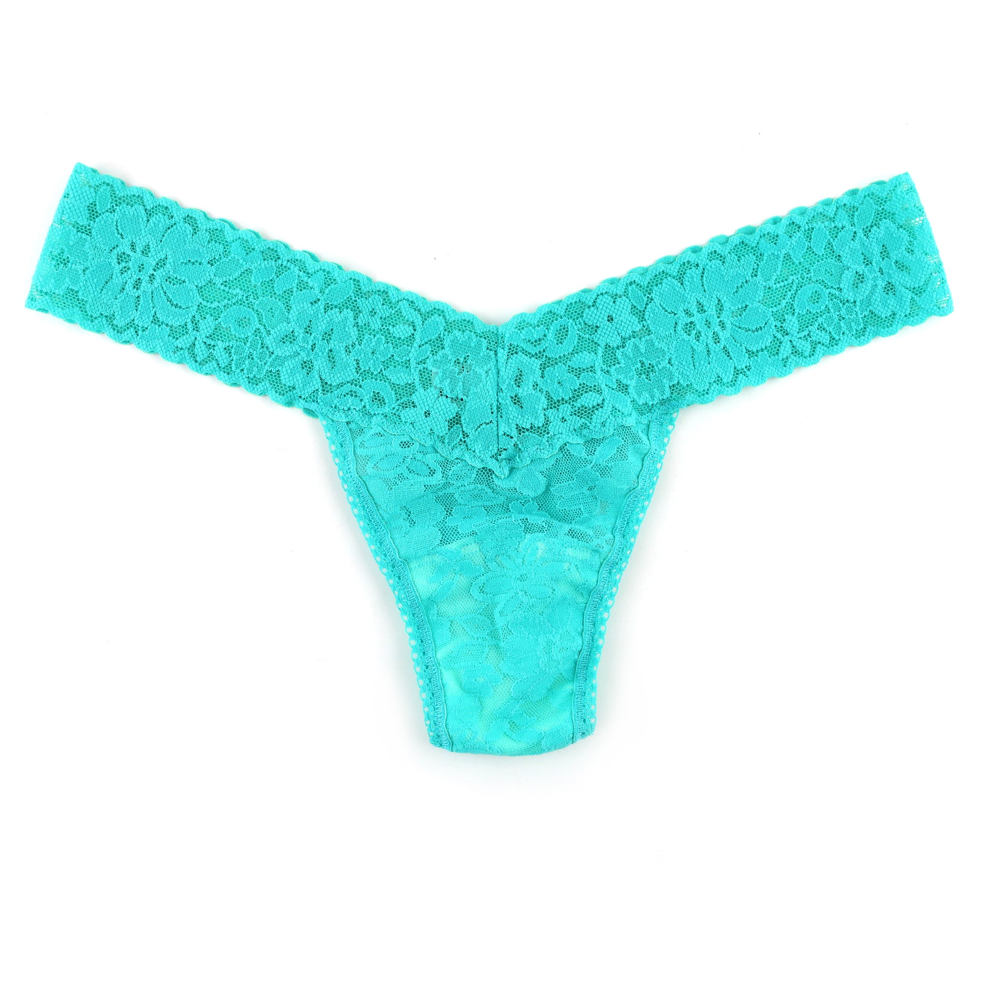 Daily Lace Low Rise Thong | Mermaid Tail Green