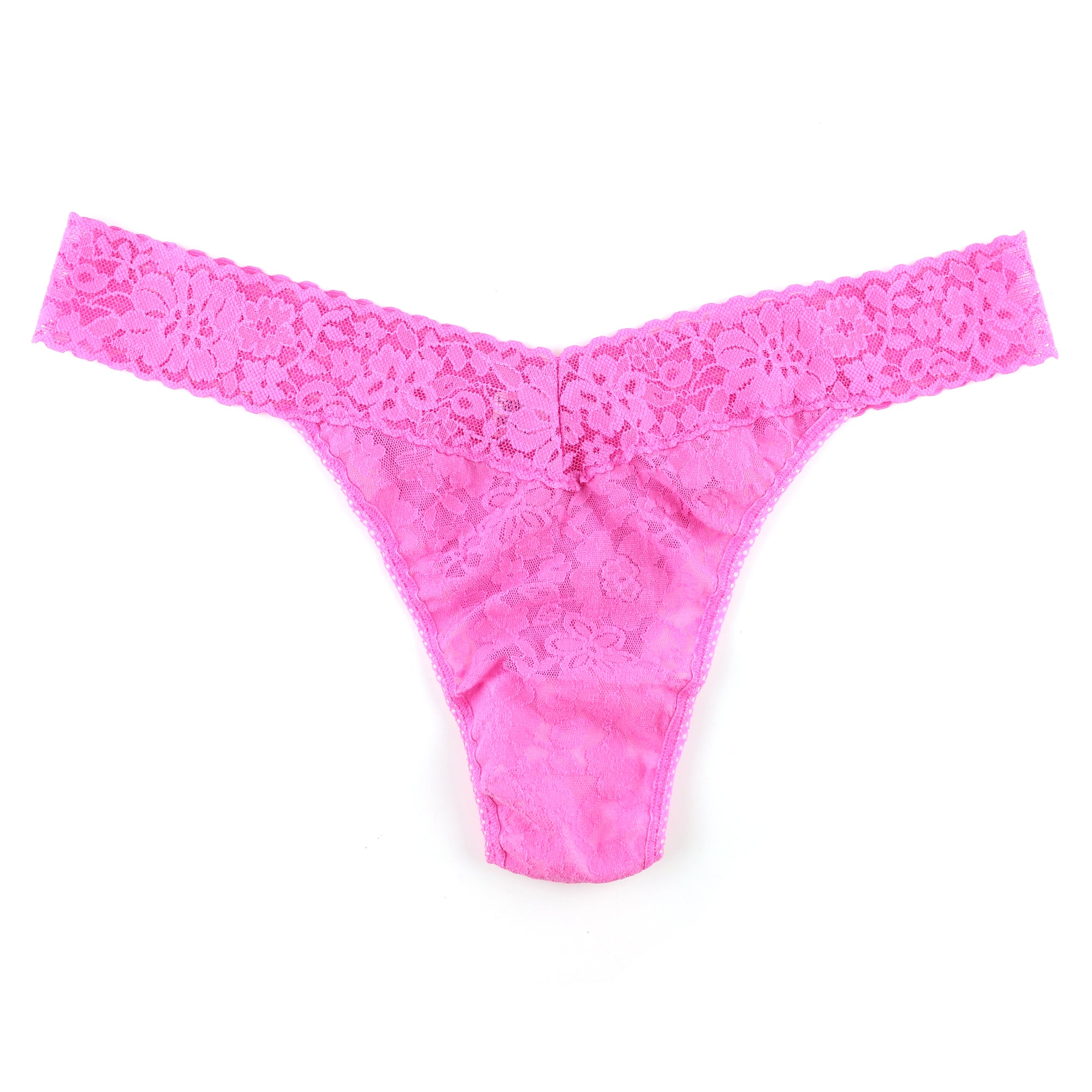 Plus Size Daily Lace Original Rise Thong | Dream House Pink