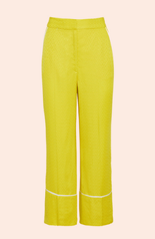 Equestrian Jacquard Tipped Pant | Citrine