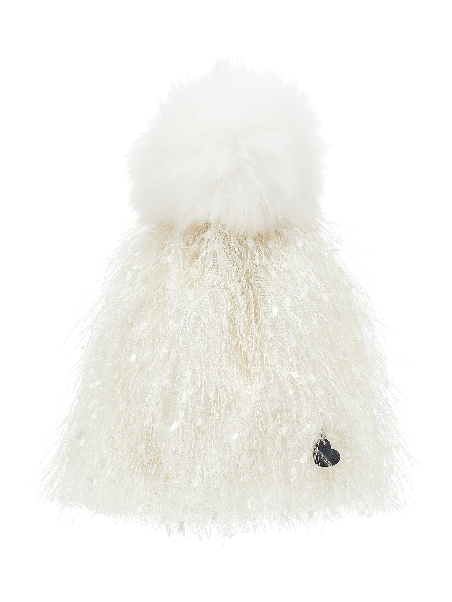 Girls | Wool Blend Hat With Fringing | Cream