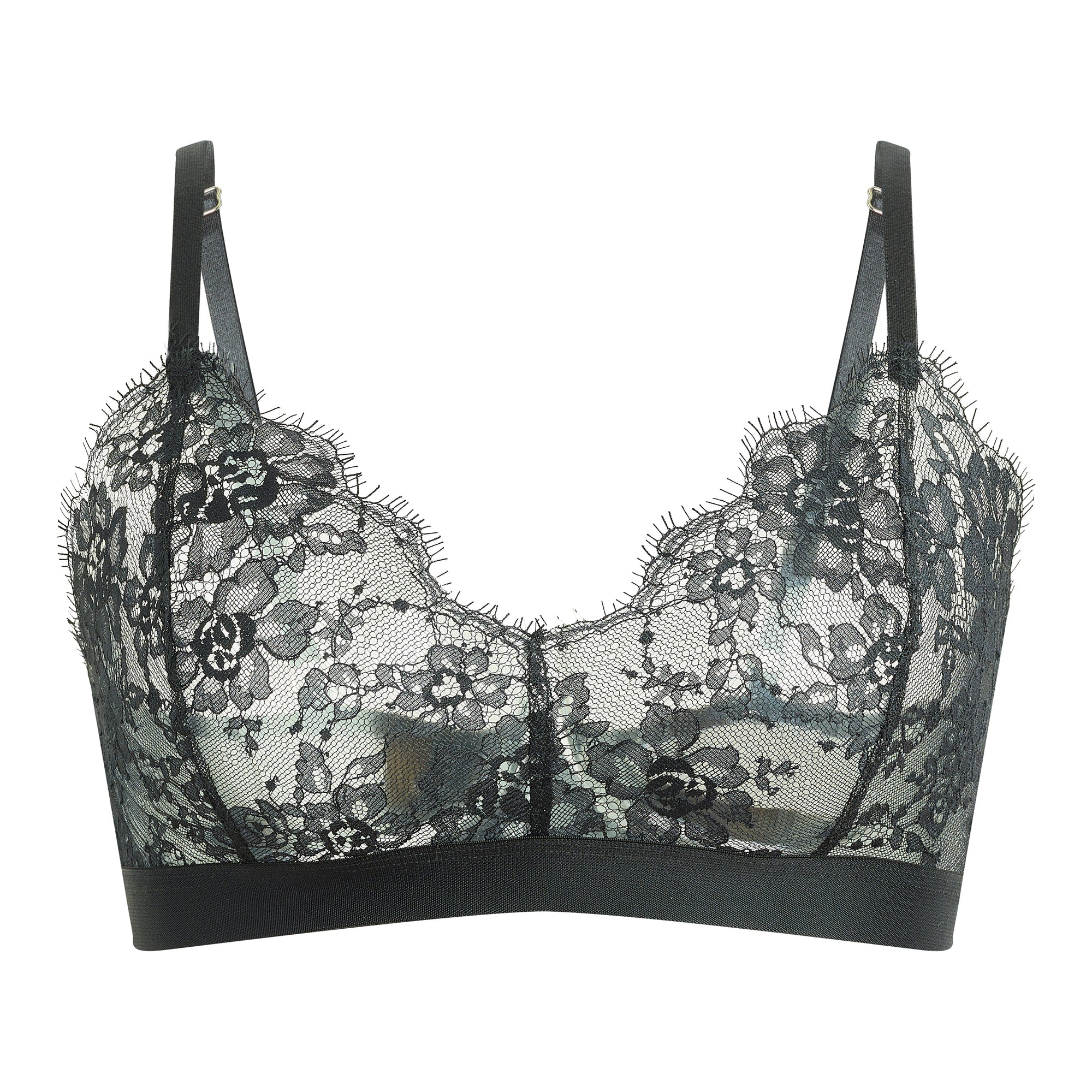 Eyelash Lace Bralette | Black