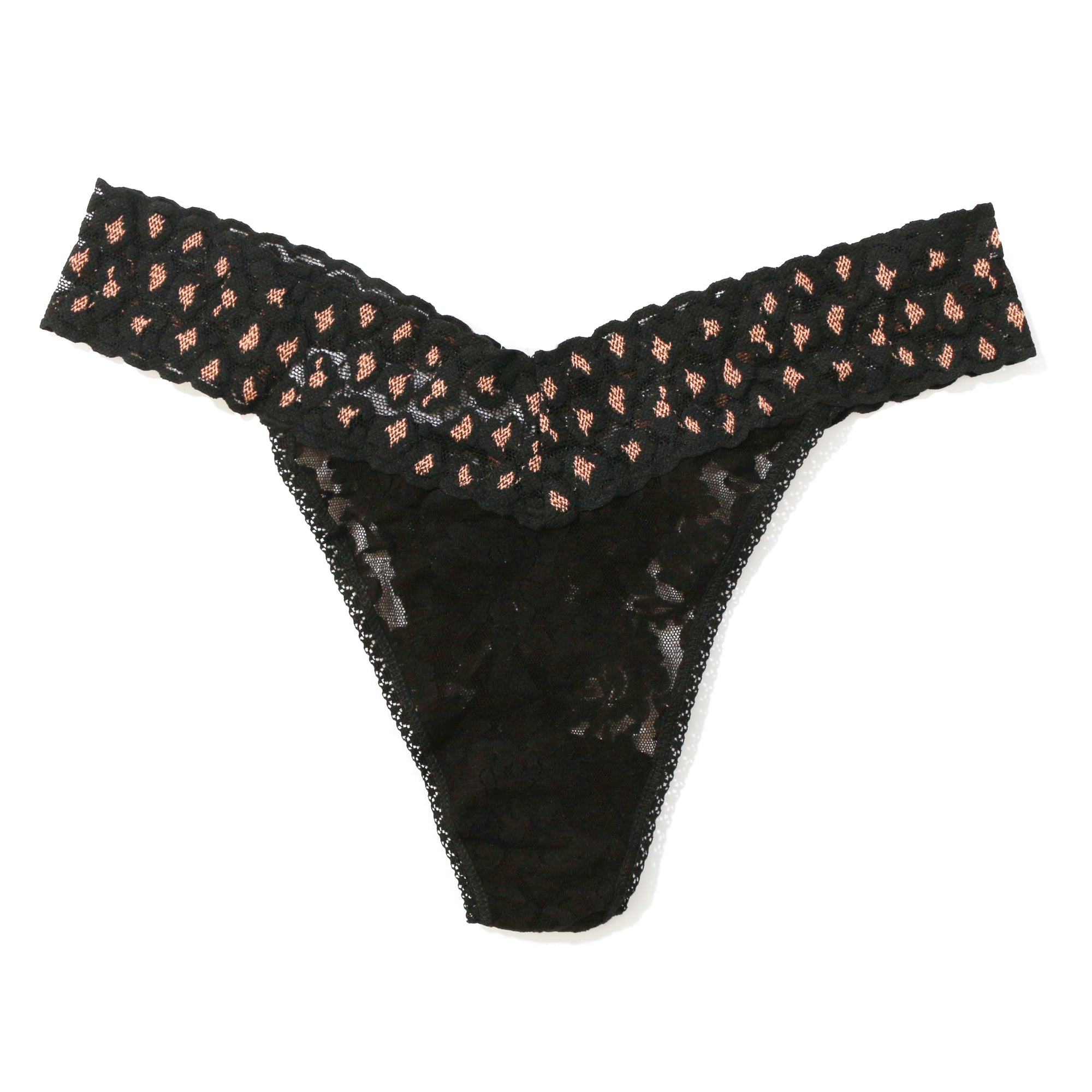 Cross-Dyed Original Rise Thong | Black/Praline