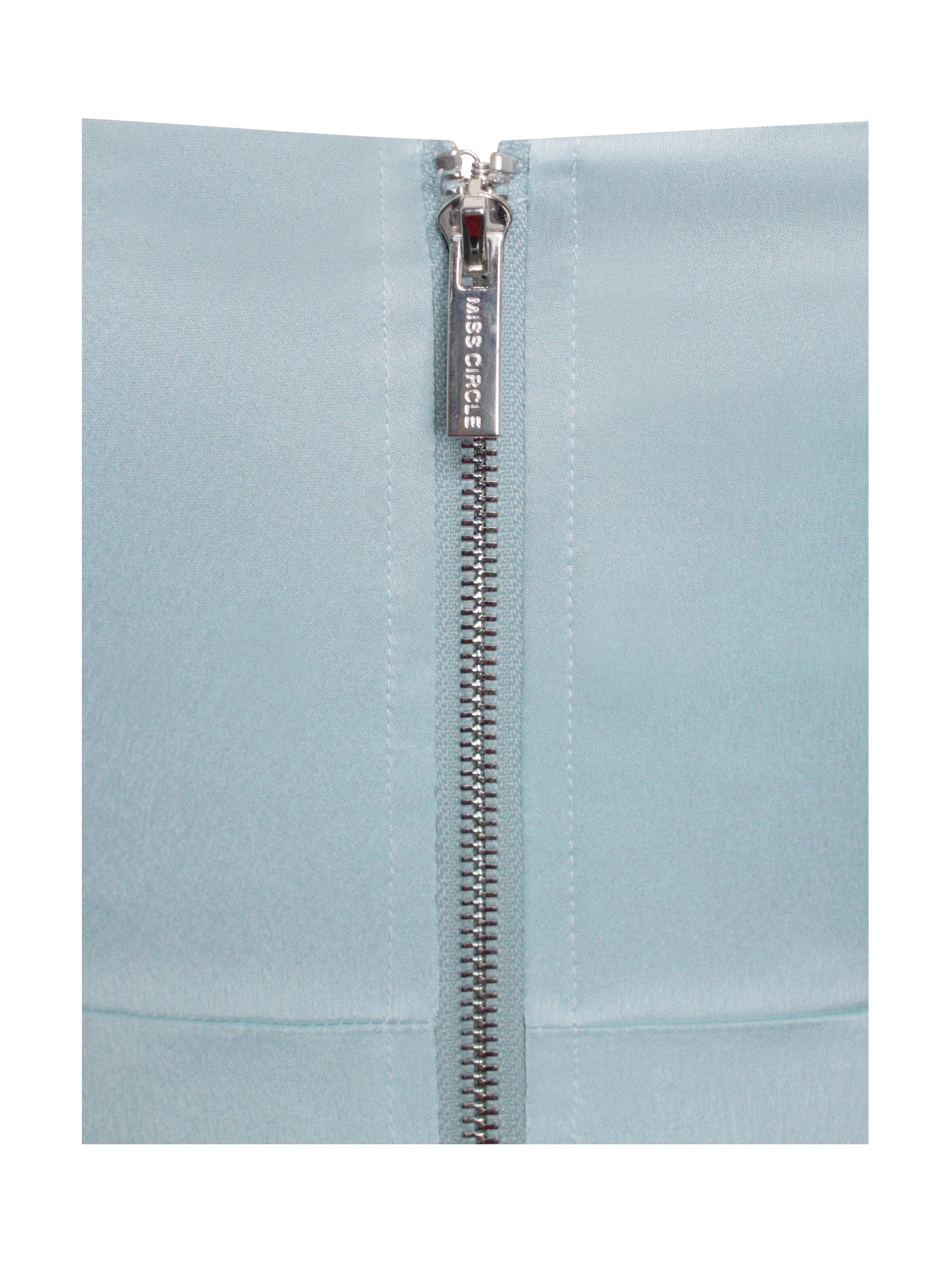 Elayna Strappy Satin Corset High Slit Gown | Pale Blue