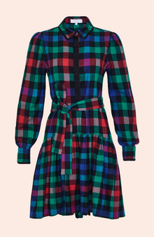 Plaid Flannel Shirt Dress | Multi