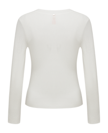 Classic Round-Neck Knitted Base Layer | White