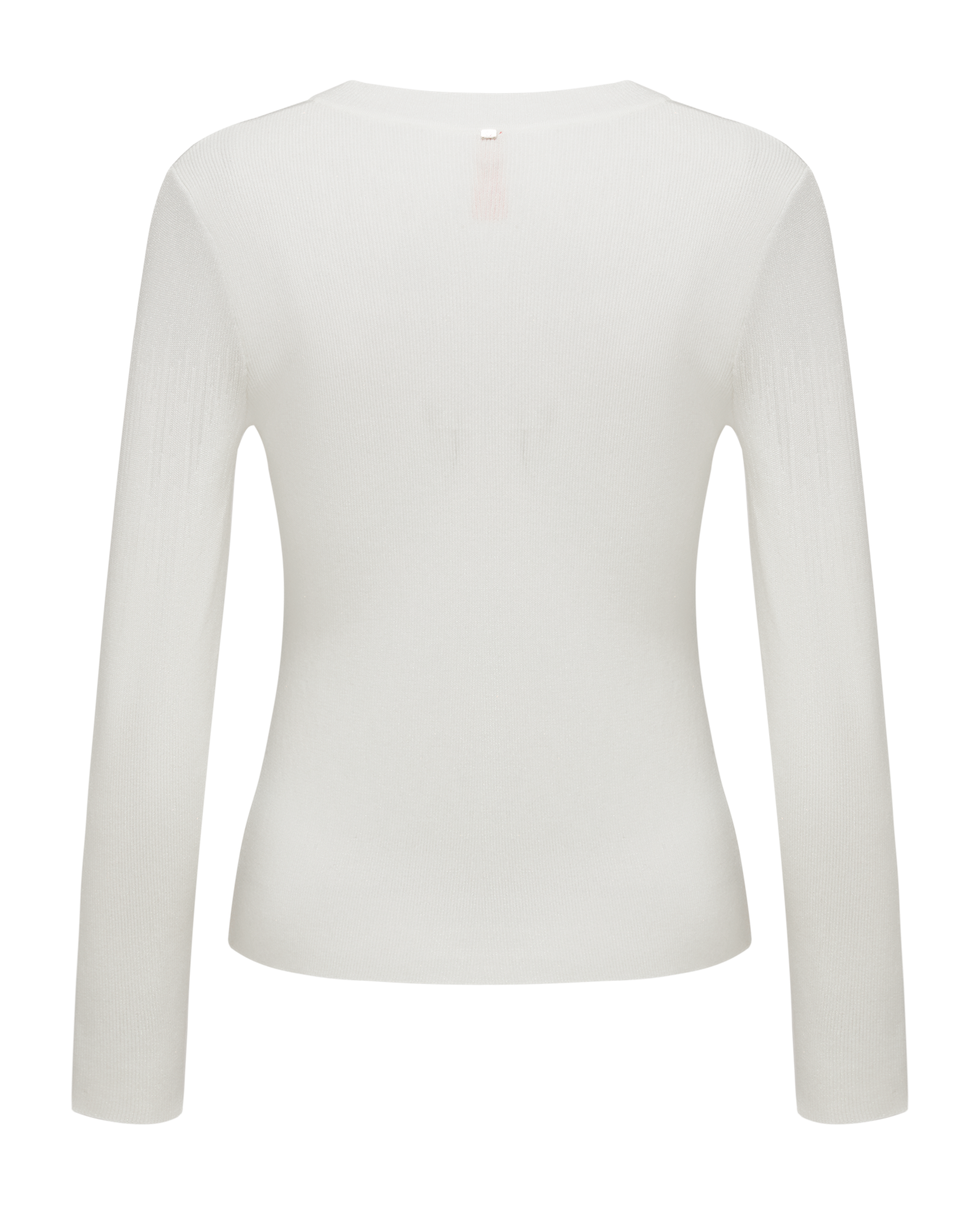 Classic Round-Neck Knitted Base Layer | White
