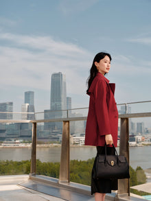 Wool Trench Coat | Red