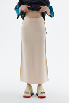 Knit Skirt | Women | Bronze x Cream