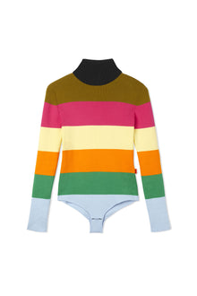 Knit Bodysuit | Women | Multicolor Stripes