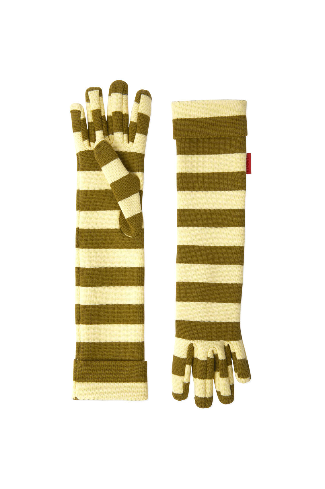 Knit Gloves | Unisex | Brown x Yellow