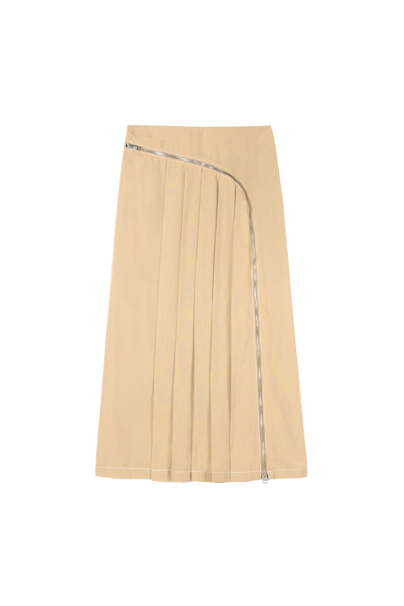 Wave Zip Skirt | Women | Beige