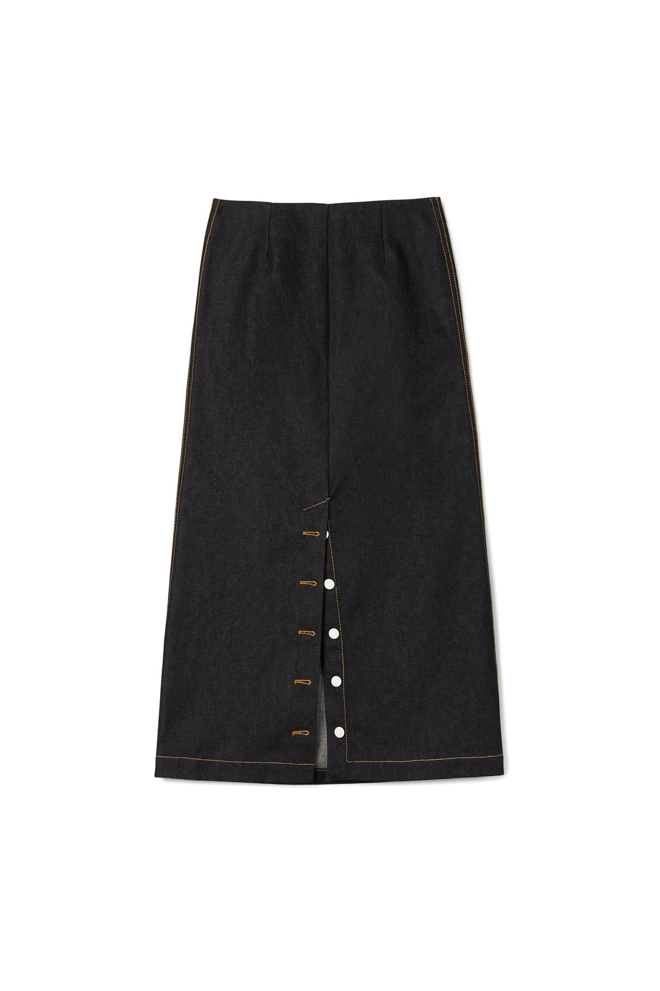 Button Long Skirt | Women | Black