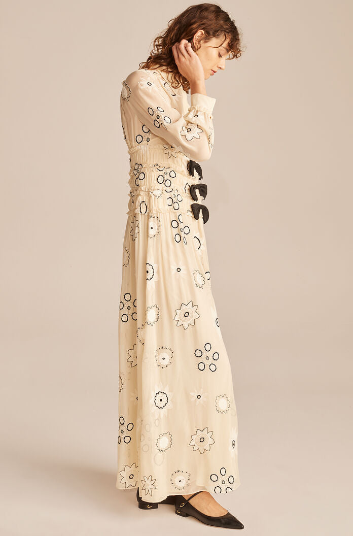 Parasol Embroidery Dress | Shell