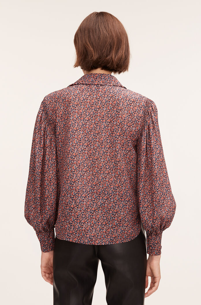 Fleur Silk Blouse | Wren Fleur Navy Combo