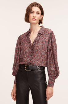 Fleur Silk Blouse | Wren Fleur Navy Combo