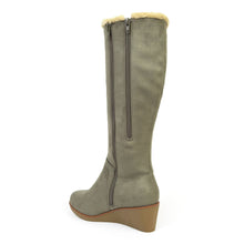 Binocular2 | Dark Olive Faux Suede/Faux Shearling