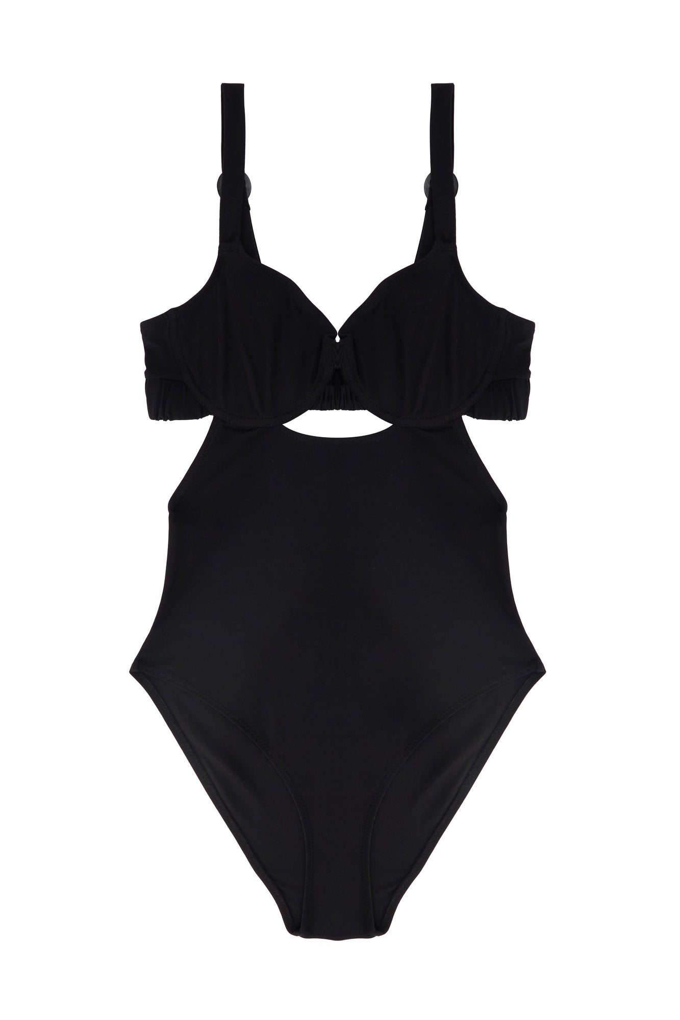 Mia Underwire Cut Out One Piece Suit | Black