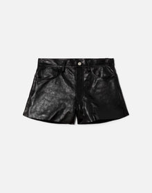 Womens | Leather A Frame Short | Black