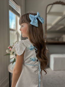 Girl | Abigail Hair Bow Baby Bow | Blue