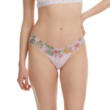 Cotton Low Rise Thong | Island Pink x Lovely Leaves
