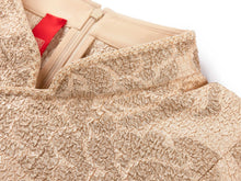 National Style Pleated Qipao Dress | Beige