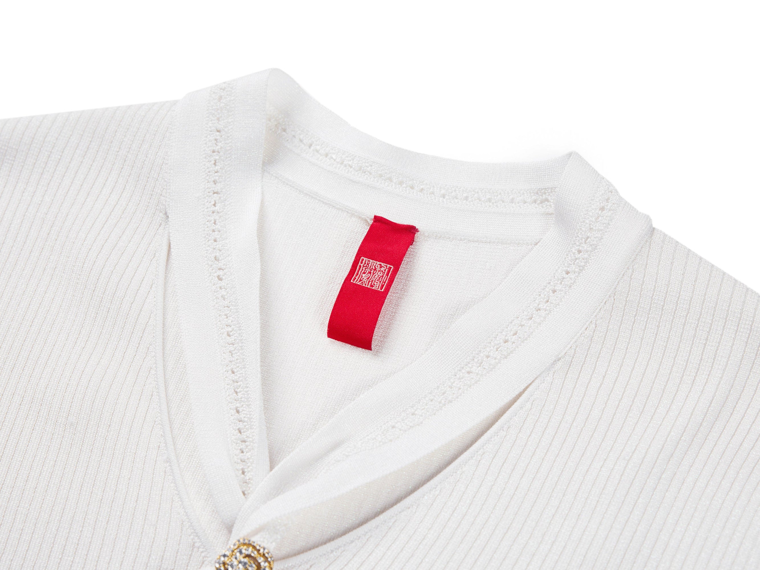 Short Sleeve Knit Top | White