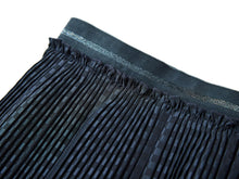 Textured Pleated Midi Skirt | Navy