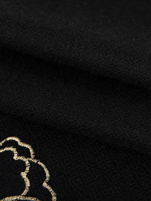 Embroidered Cashmere Scarf | Black