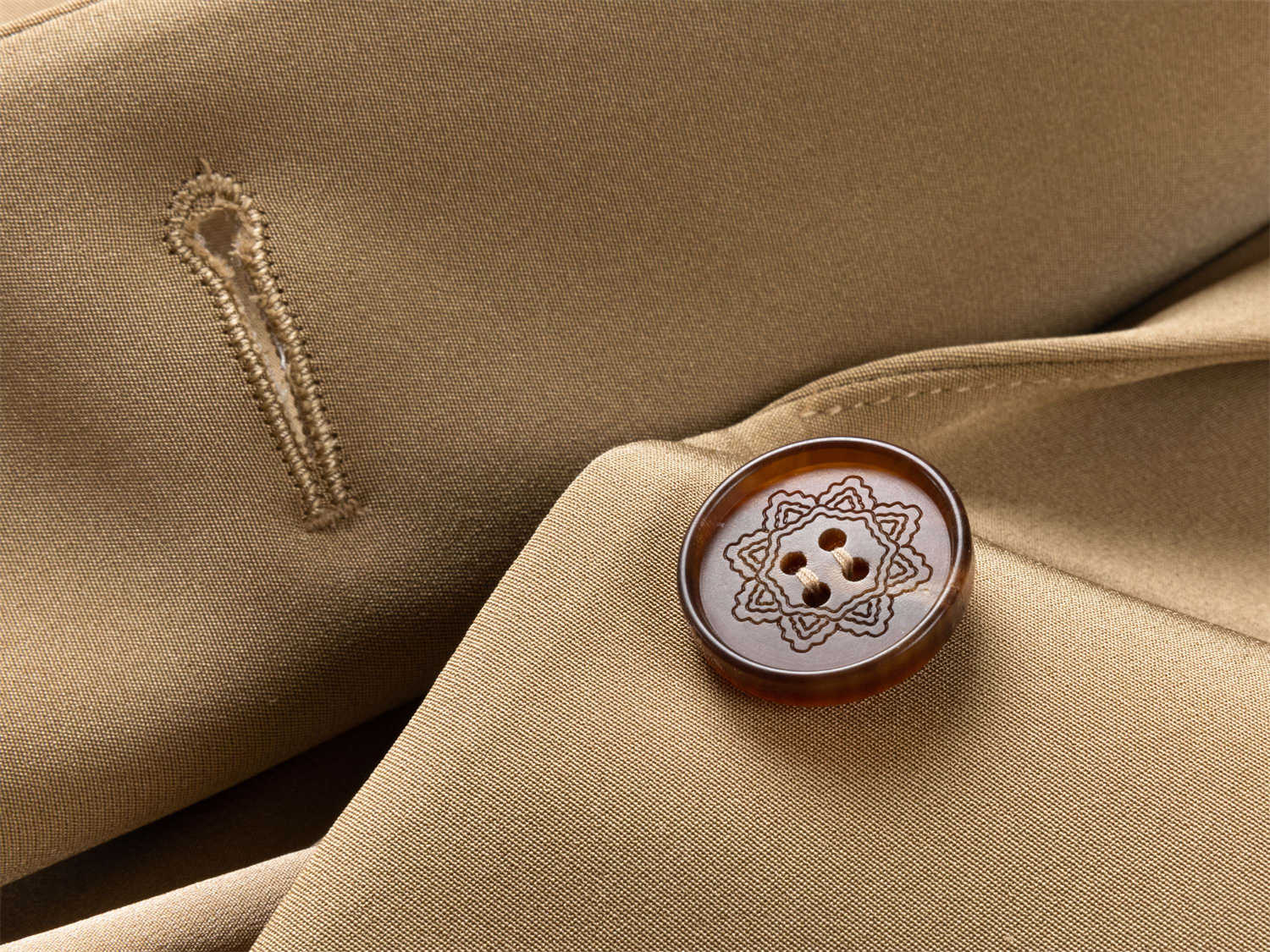 Silk Suit Jacket | Khaki