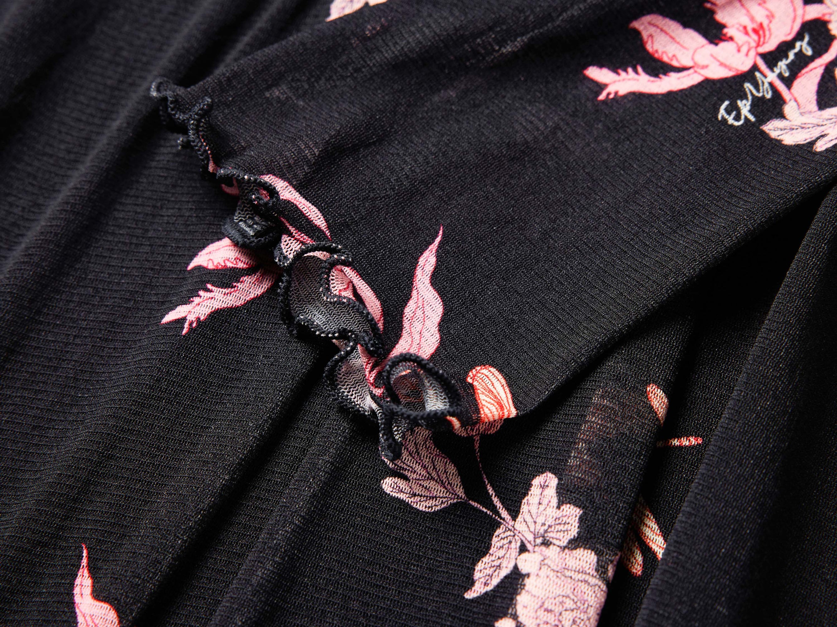 Floral Midi Dress | Black