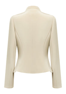 Modified Chinese Cross-Collar Jacket | Beige