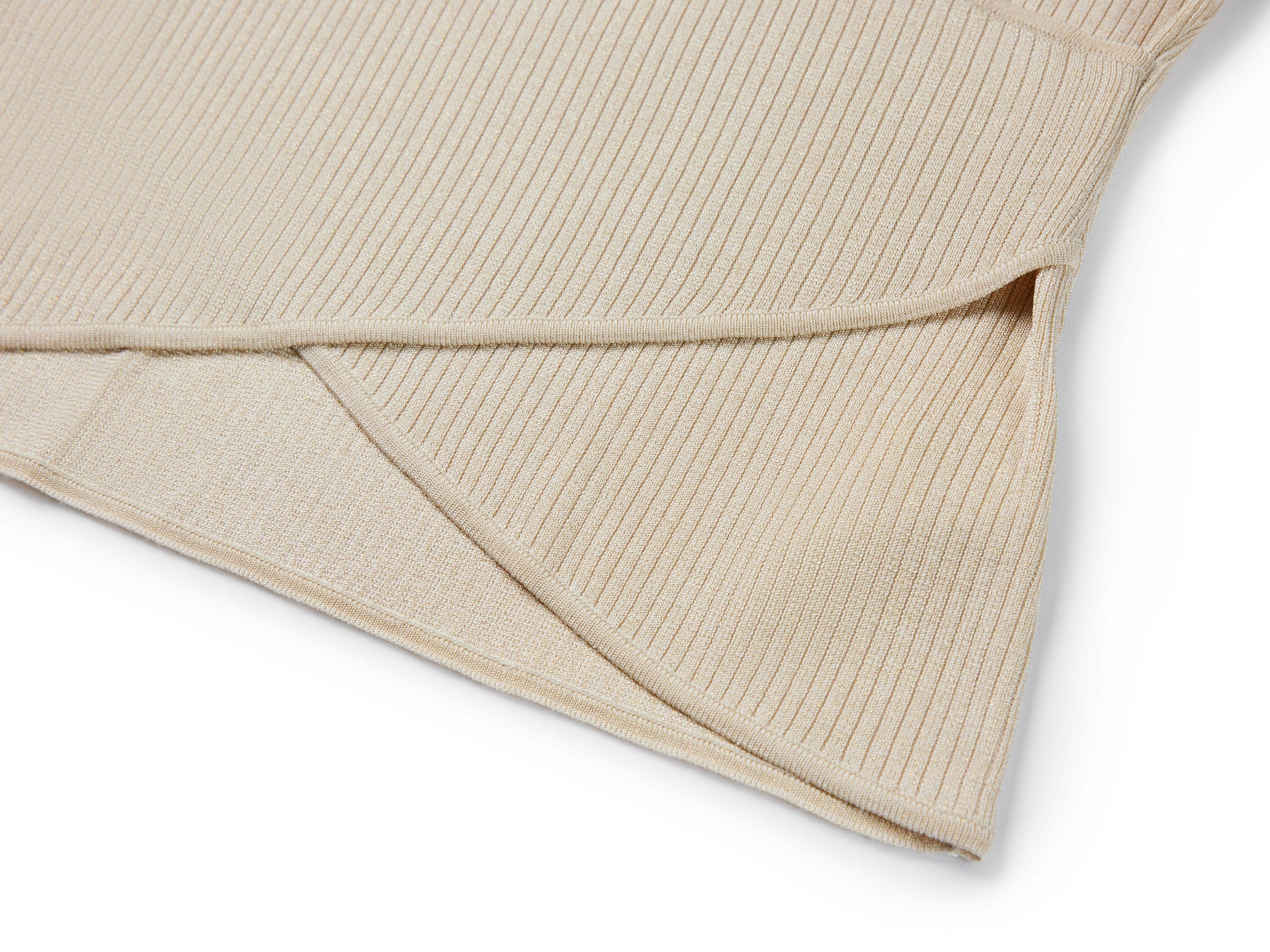 Knit Short Sleeve Top | Beige
