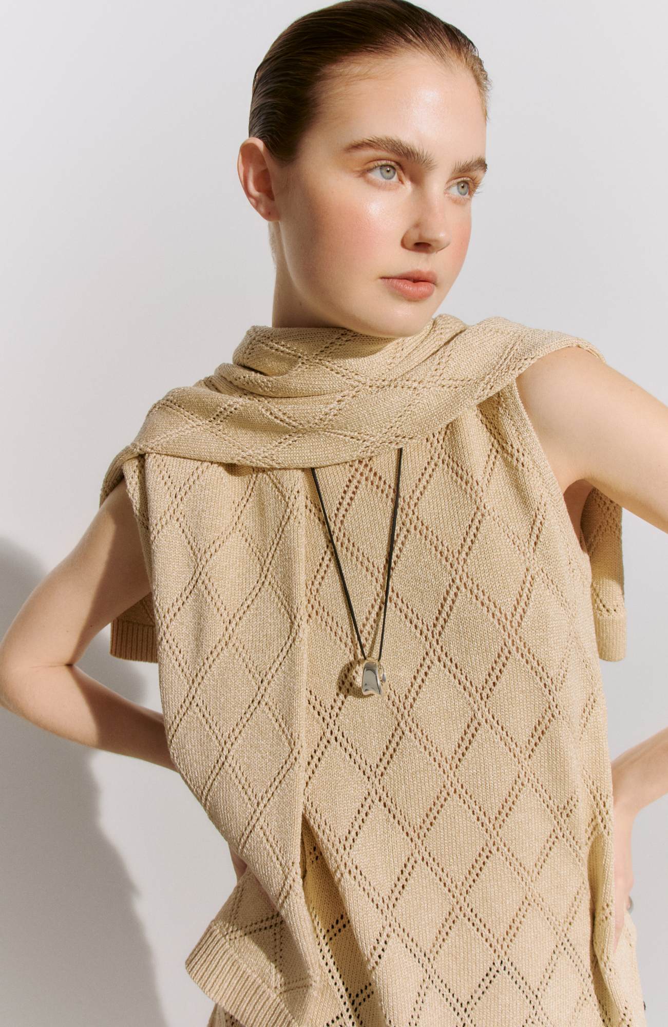 Pointelle Knit Tunic | Sand