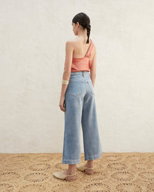 Ramos Wide Leg High Rise Jeans | Blue Wash