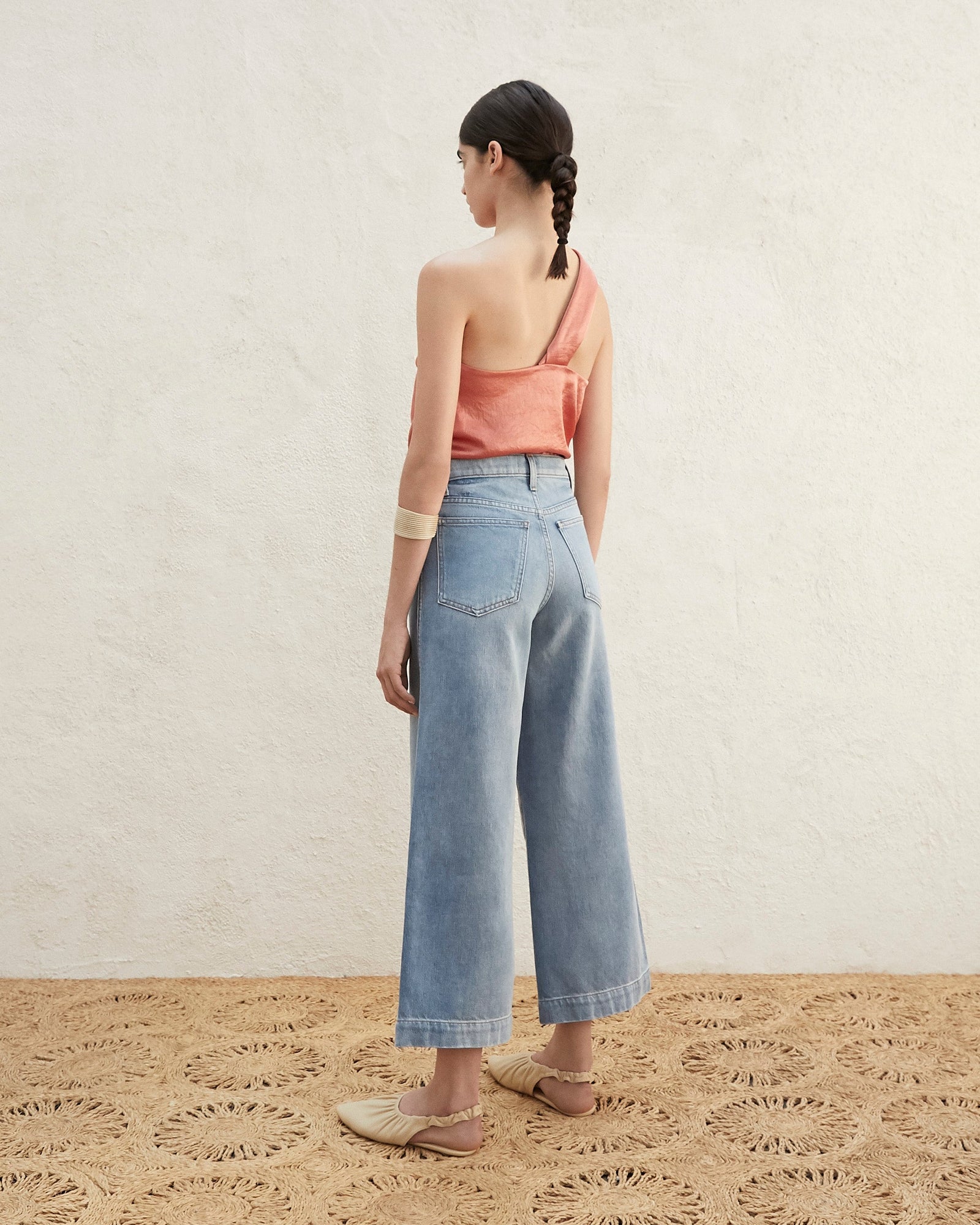 Ramos Wide Leg High Rise Jeans | Blue Wash